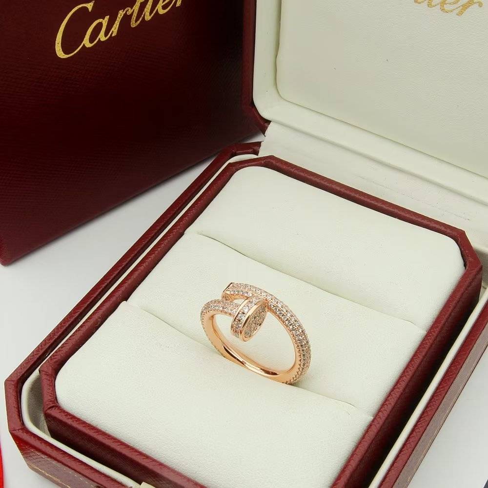 Cartier カルティエ レディース リング ジュスト アン クル 18金 ダイヤモンド ブランドジュエリー 普段使い プレゼント - 画像 4