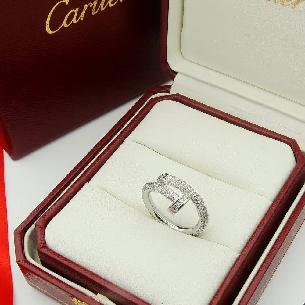 Cartier カルティエ レディース リング ジュスト アン クル 18金 ダイヤモンド ブランドジュエリー 普段使い プレゼント - 画像 5