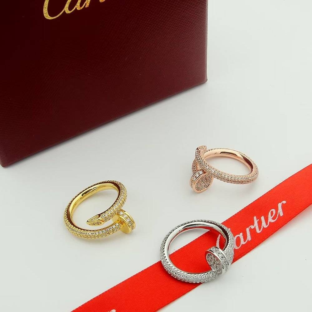 Cartier カルティエ レディース リング ジュスト アン クル 18金 ダイヤモンド ブランドジュエリー 普段使い プレゼント - 画像 6