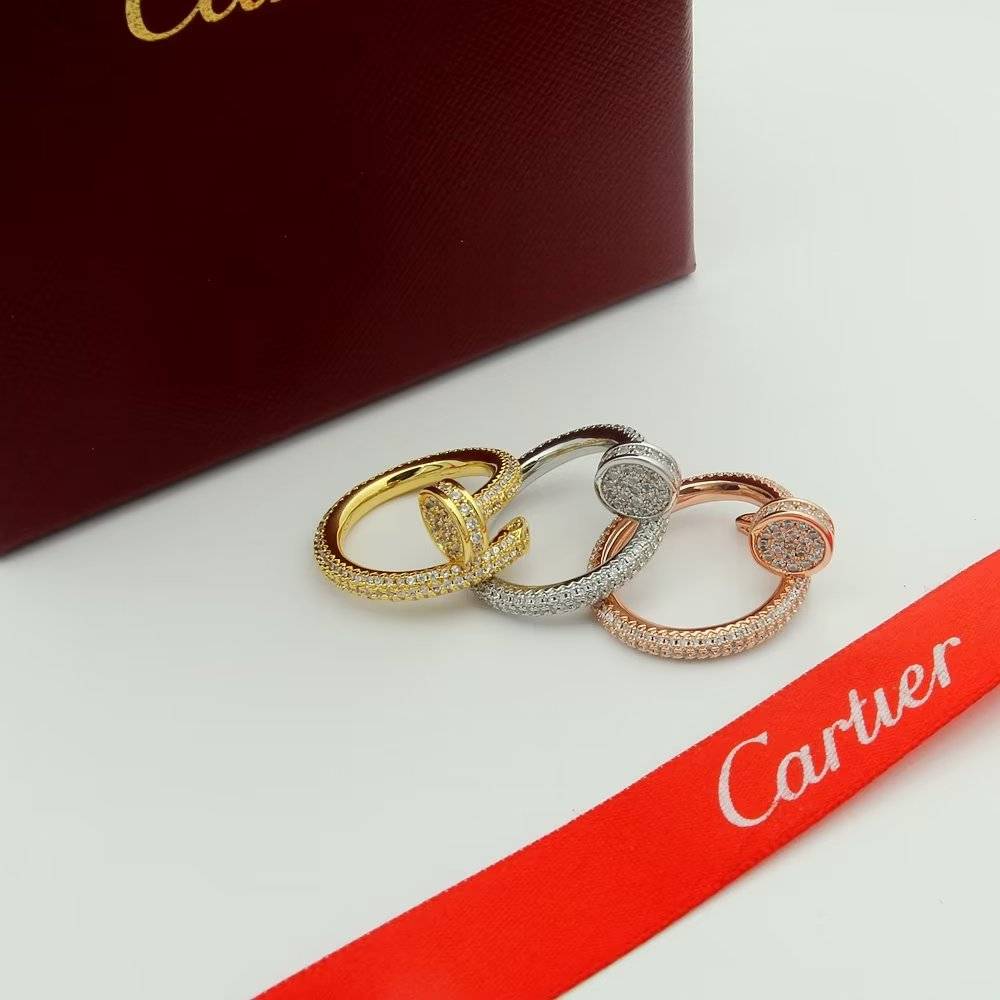 Cartier カルティエ レディース リング ジュスト アン クル 18金 ダイヤモンド ブランドジュエリー 普段使い プレゼント - 画像 8