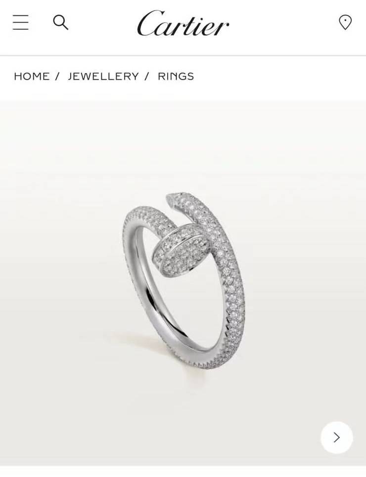 Cartier カルティエ レディース リング ジュスト アン クル 18金 ダイヤモンド ブランドジュエリー 普段使い プレゼント - 画像 9