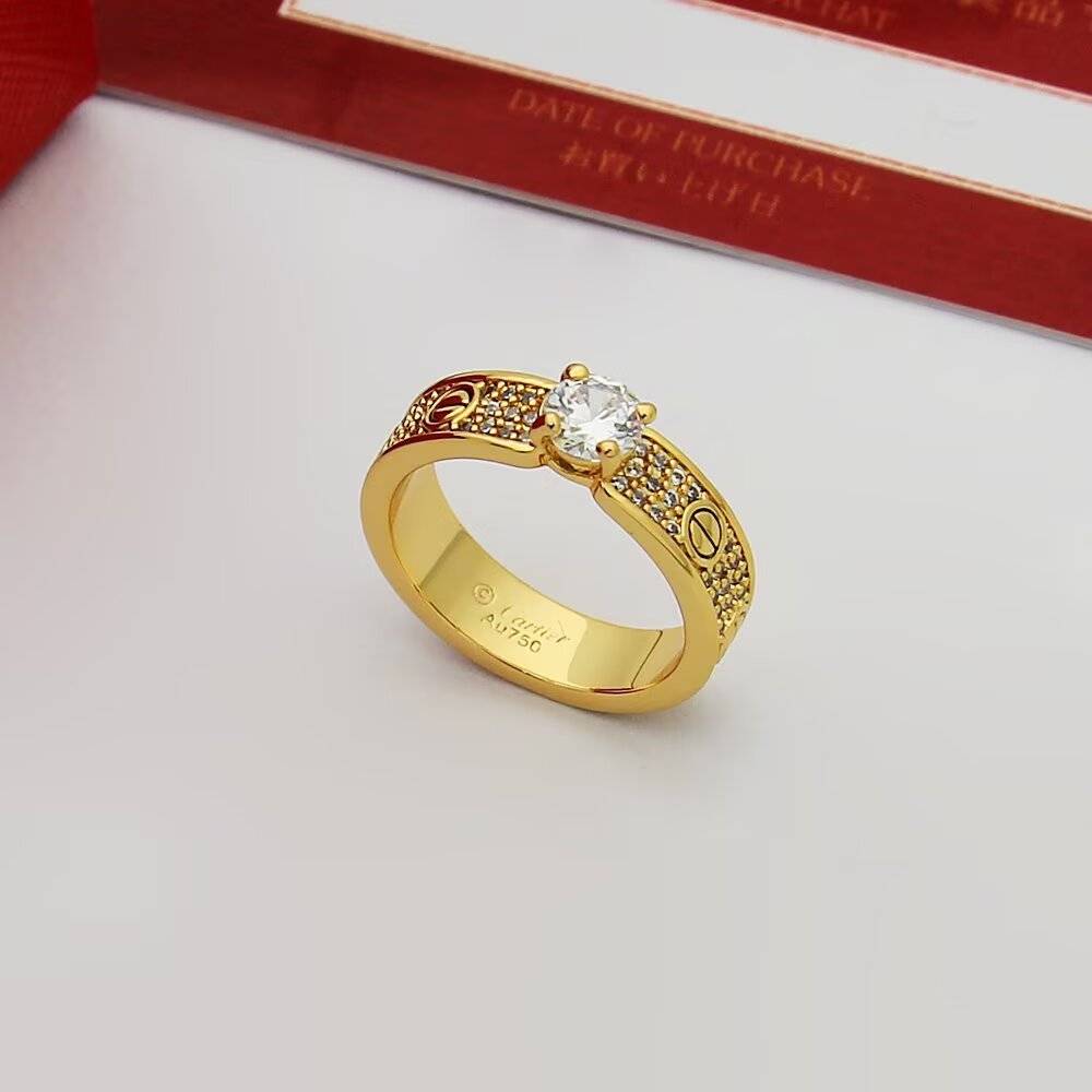 Cartier カルティエ レディース リング LOVE ラブリング 18金 ダイヤモンド ブランドジュエリー 結婚指輪 - 画像 4