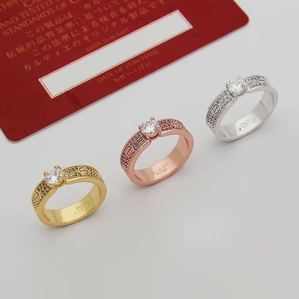 Cartier カルティエ レディース リング LOVE ラブリング 18金 ダイヤモンド ブランドジュエリー 結婚指輪 - 画像 5