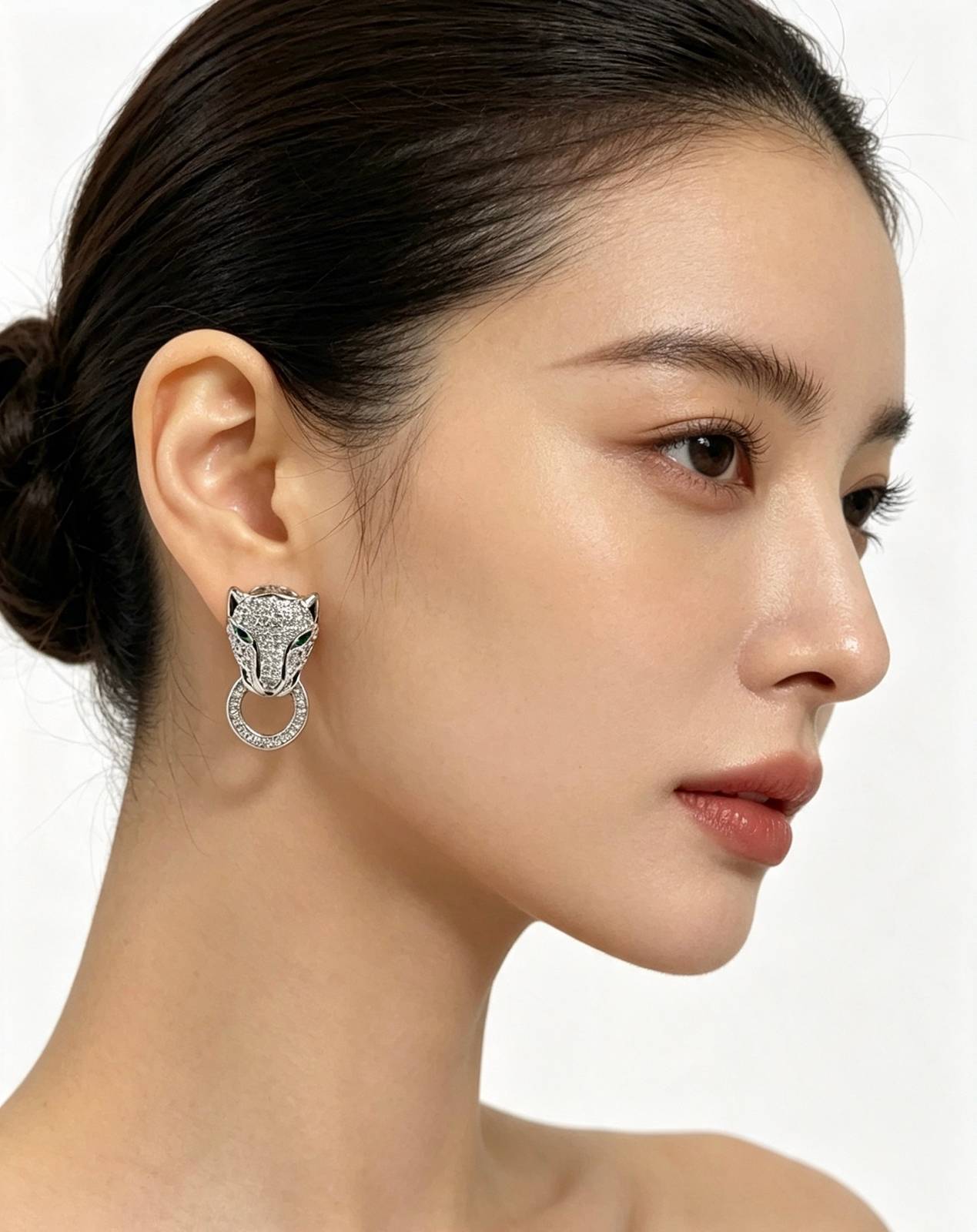 Cartier カルティエ レディース ピアス パンテール ホワイトゴールド ダイヤモンド ブランドジュエリー 普段使い ギフト - 画像 3