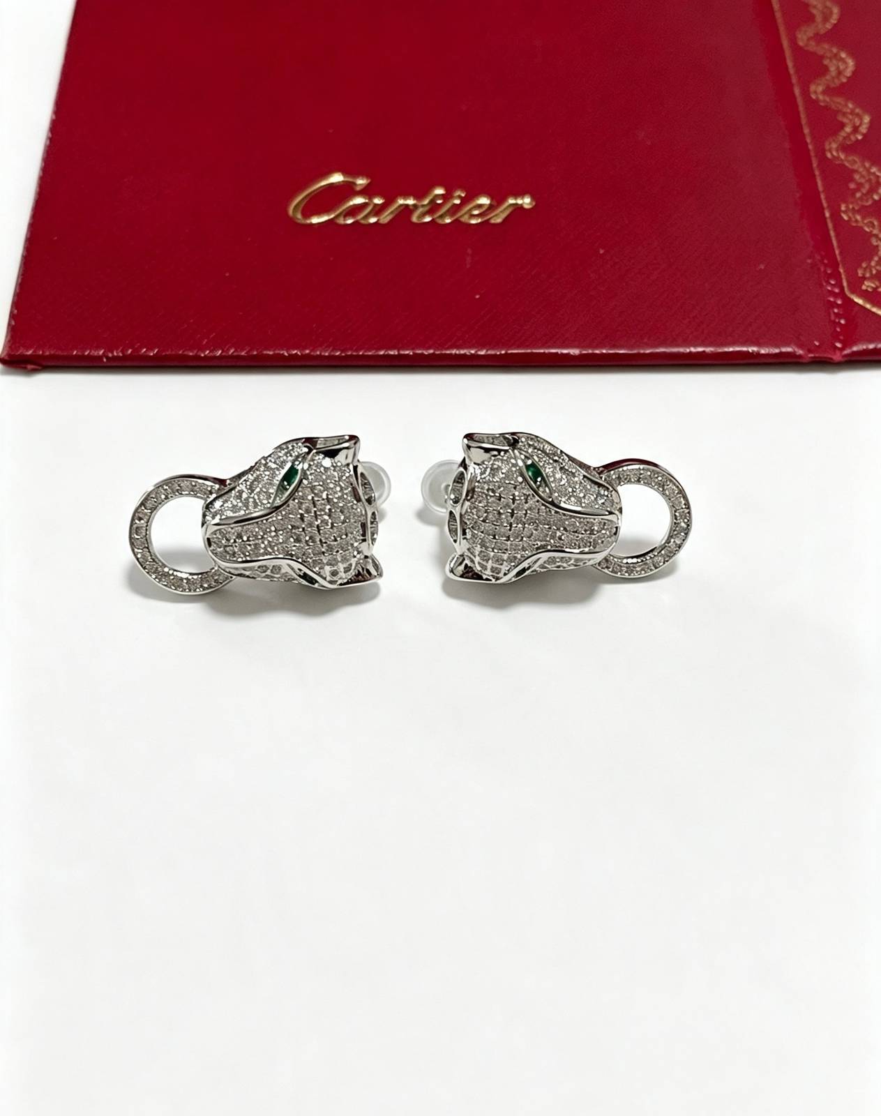 Cartier カルティエ レディース ピアス パンテール ホワイトゴールド ダイヤモンド ブランドジュエリー 普段使い ギフト - 画像 5