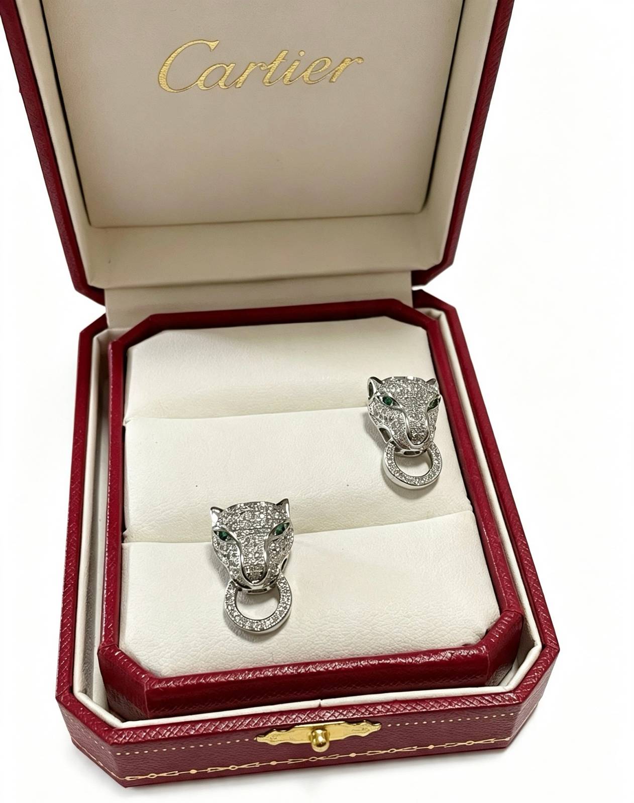 Cartier カルティエ レディース ピアス パンテール ホワイトゴールド ダイヤモンド ブランドジュエリー 普段使い ギフト - 画像 6