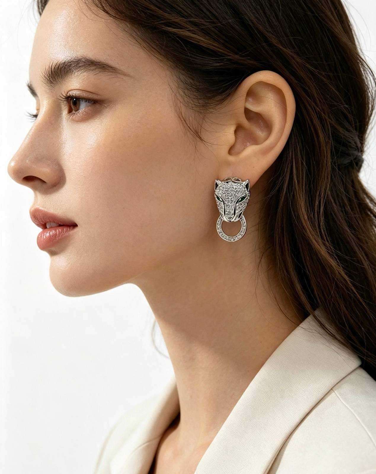 Cartier カルティエ レディース ピアス パンテール ホワイトゴールド ダイヤモンド ブランドジュエリー 普段使い ギフト - 画像 8