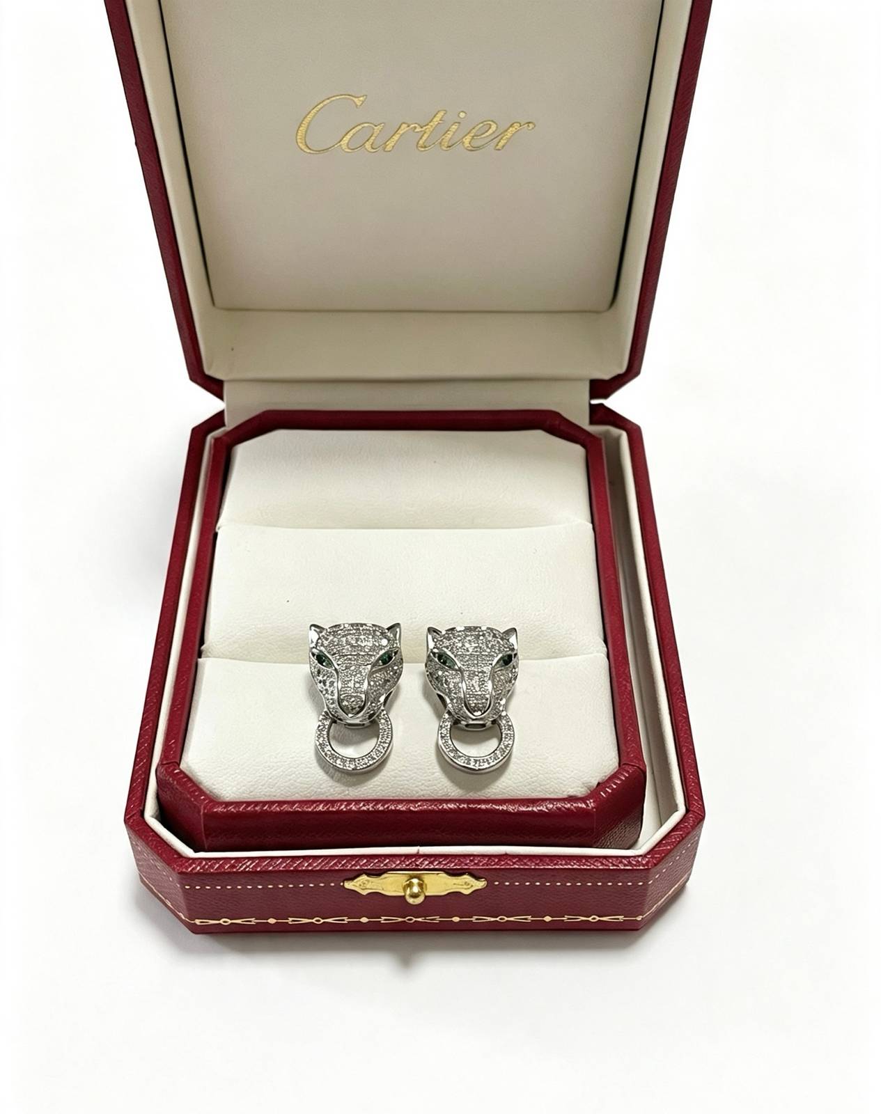Cartier カルティエ レディース ピアス パンテール ホワイトゴールド ダイヤモンド ブランドジュエリー 普段使い ギフト - 画像 9