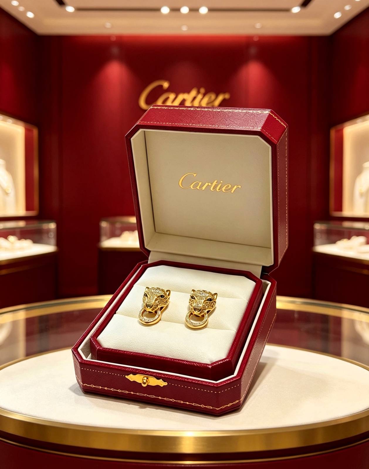 Cartier カルティエ レディース ピアス パンテール 750 YG ブランドジュエリー プレゼント - 画像 11