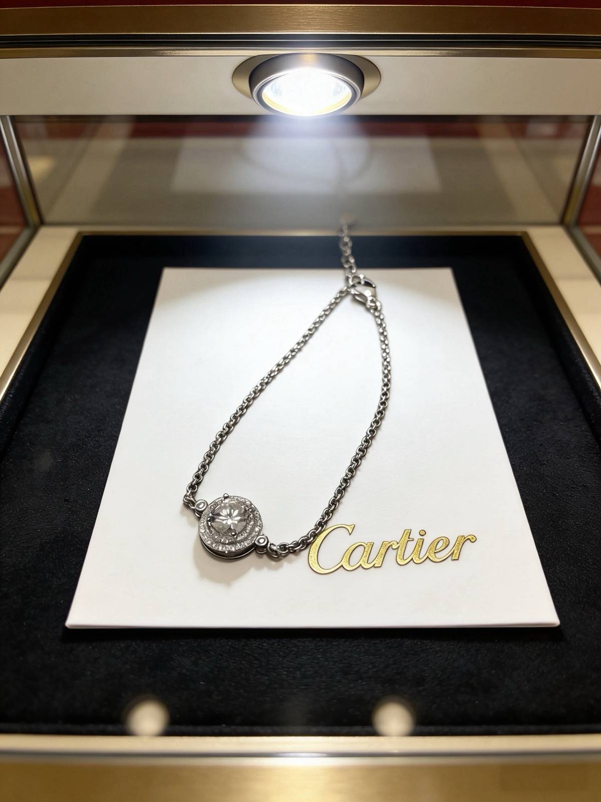 Cartier カルティエ レディース ブレスレット ジュスト アン クル K18 WG ダイヤモンド ブランドジュエリー 結婚記念日