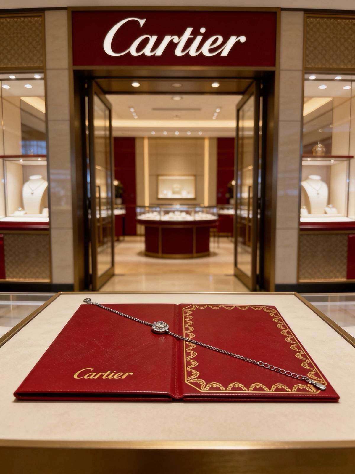 Cartier カルティエ レディース ブレスレット ジュスト アン クル K18 WG ダイヤモンド ブランドジュエリー 結婚記念日 - 画像 4