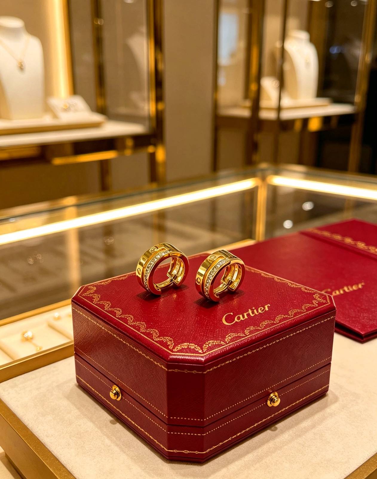 Cartier カルティエ レディース ピアス ジュスト アン クル 750 YG ブランドジュエリー 普段使い - 画像 2