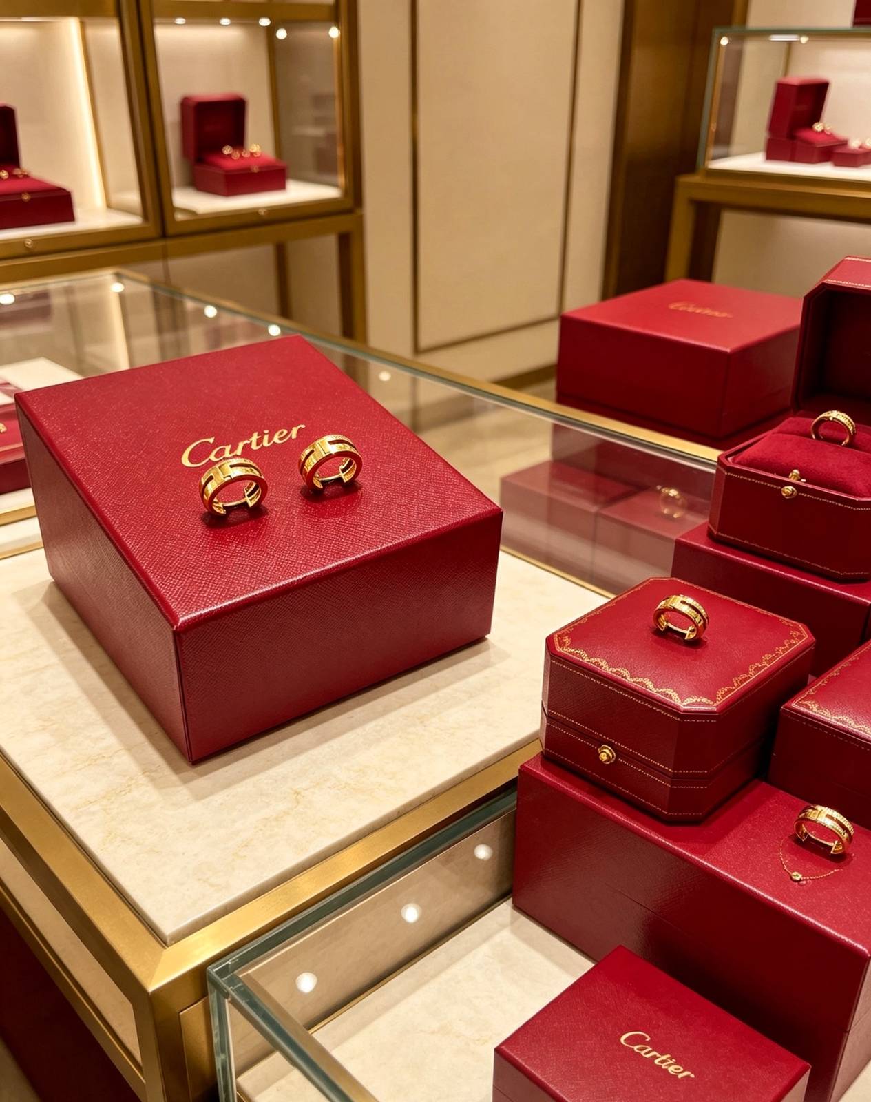 Cartier カルティエ レディース ピアス ジュスト アン クル 750 YG ブランドジュエリー 普段使い - 画像 3