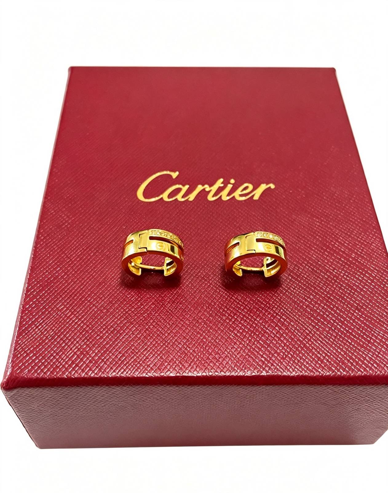 Cartier カルティエ レディース ピアス ジュスト アン クル 750 YG ブランドジュエリー 普段使い - 画像 4