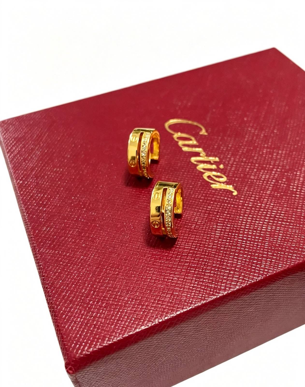 Cartier カルティエ レディース ピアス ジュスト アン クル 750 YG ブランドジュエリー 普段使い - 画像 9