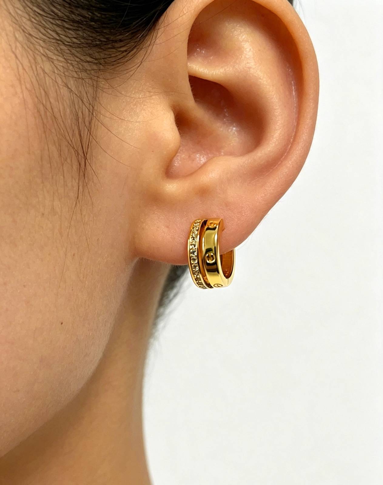 Cartier カルティエ レディース ピアス ジュスト アン クル 750 YG ブランドジュエリー 普段使い - 画像 11