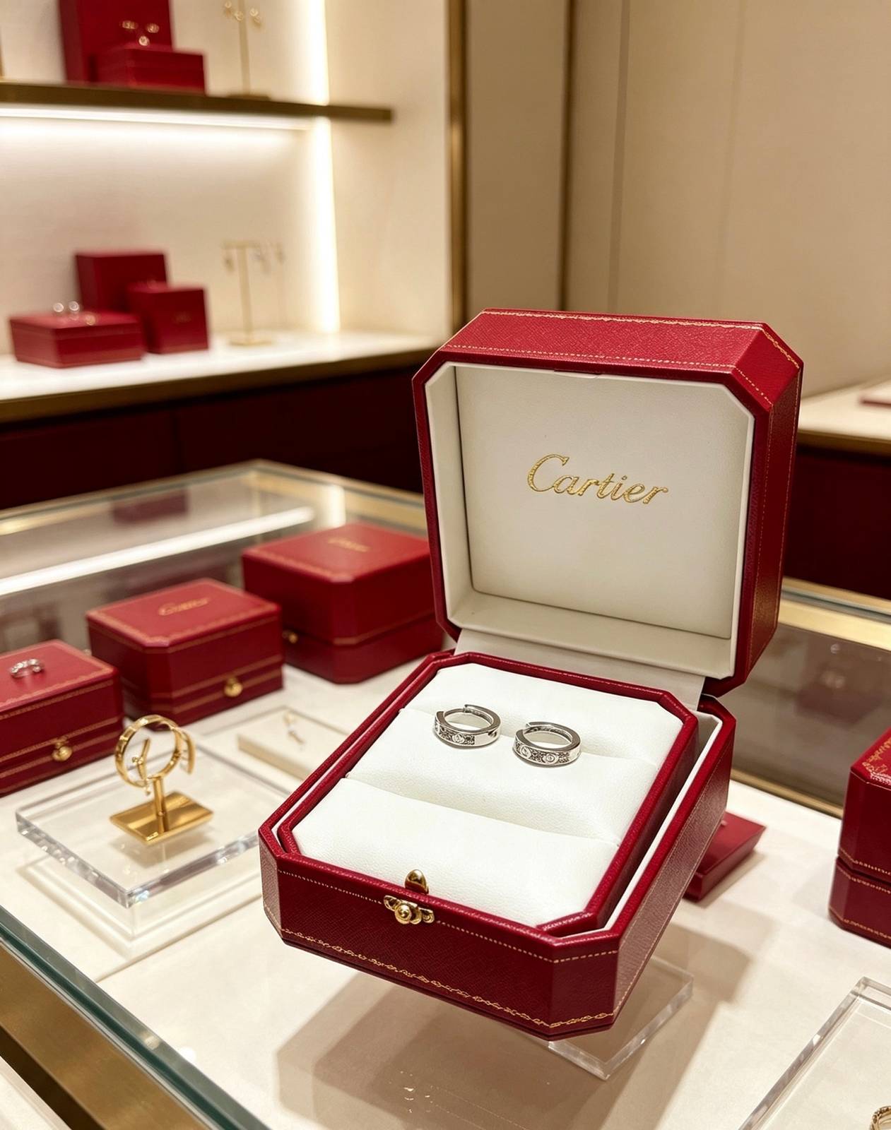 Cartier カルティエ レディース ピアス ラブ ピアス 750 ダイヤモンド ブランドジュエリー 普段使い ギフト - 画像 7