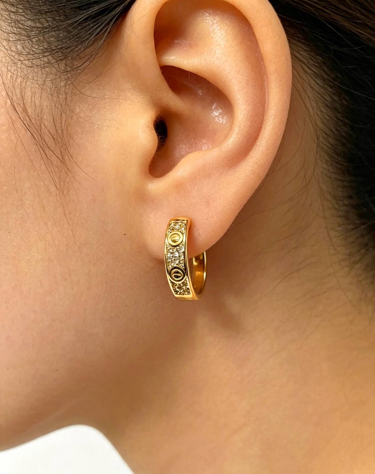 Cartier カルティエ レディース ピアス ジュスト アン クル 750 イエローゴールド ブランドジュエリー 普段使い ギフト - 画像 4