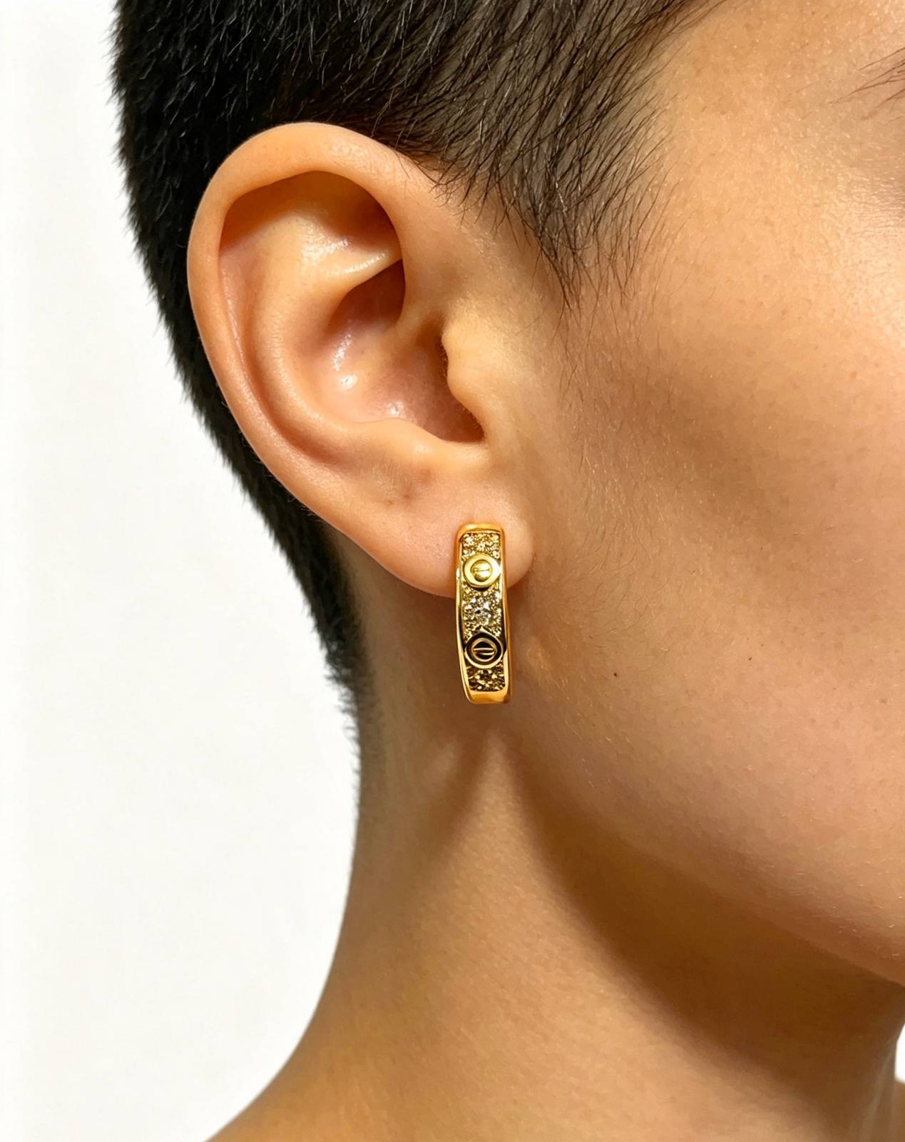 Cartier カルティエ レディース ピアス ジュスト アン クル 750 イエローゴールド ブランドジュエリー 普段使い ギフト - 画像 11