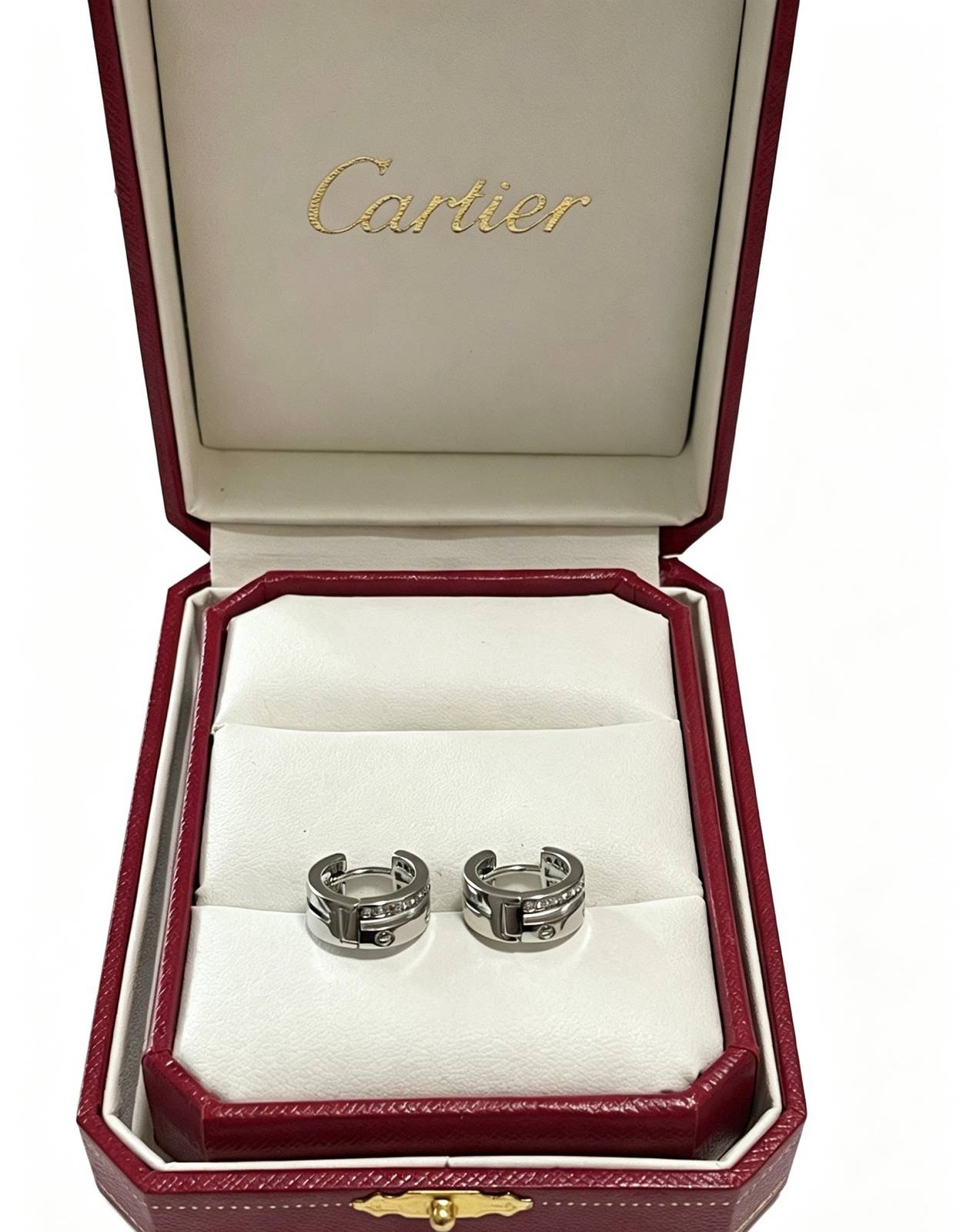 Cartier カルティエ レディース ピアス ジュスト アン クル 750WG ブランドジュエリー 普段使い ギフト - 画像 3