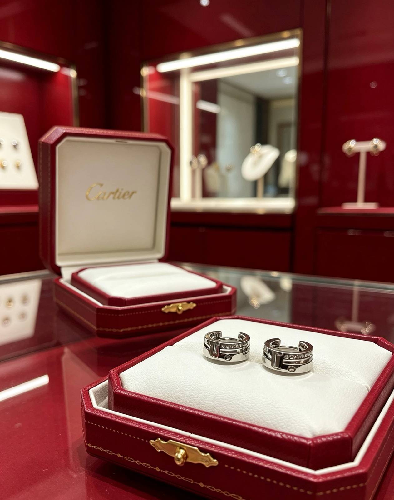 Cartier カルティエ レディース ピアス ジュスト アン クル 750WG ブランドジュエリー 普段使い ギフト - 画像 5