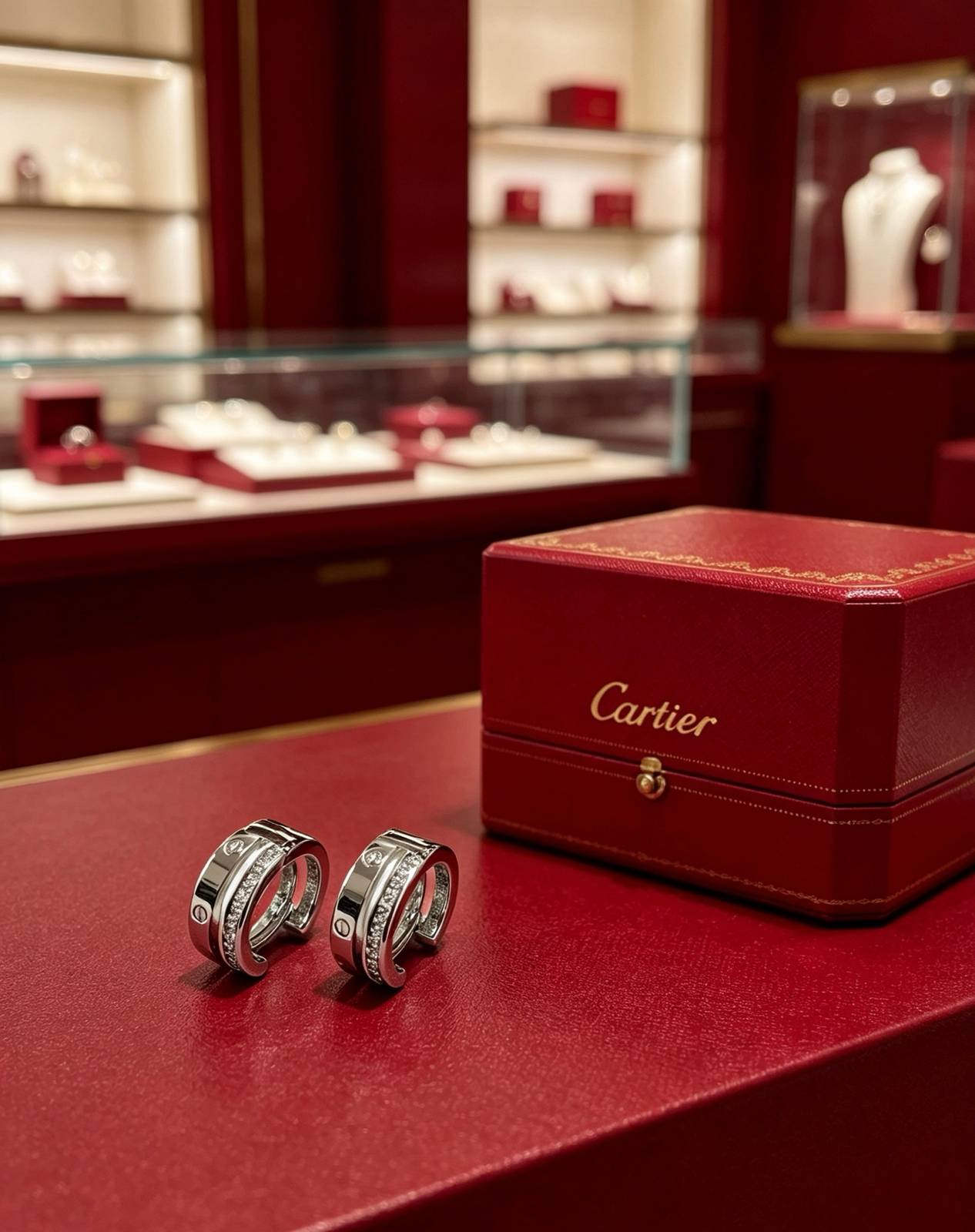 Cartier カルティエ レディース ピアス ジュスト アン クル 750WG ブランドジュエリー 普段使い ギフト - 画像 6