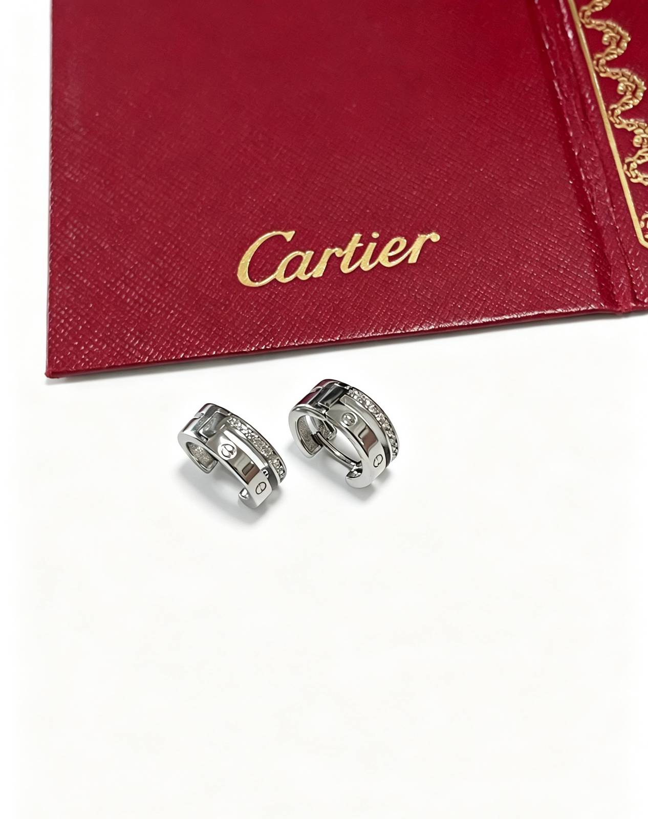 Cartier カルティエ レディース ピアス ジュスト アン クル 750WG ブランドジュエリー 普段使い ギフト - 画像 7