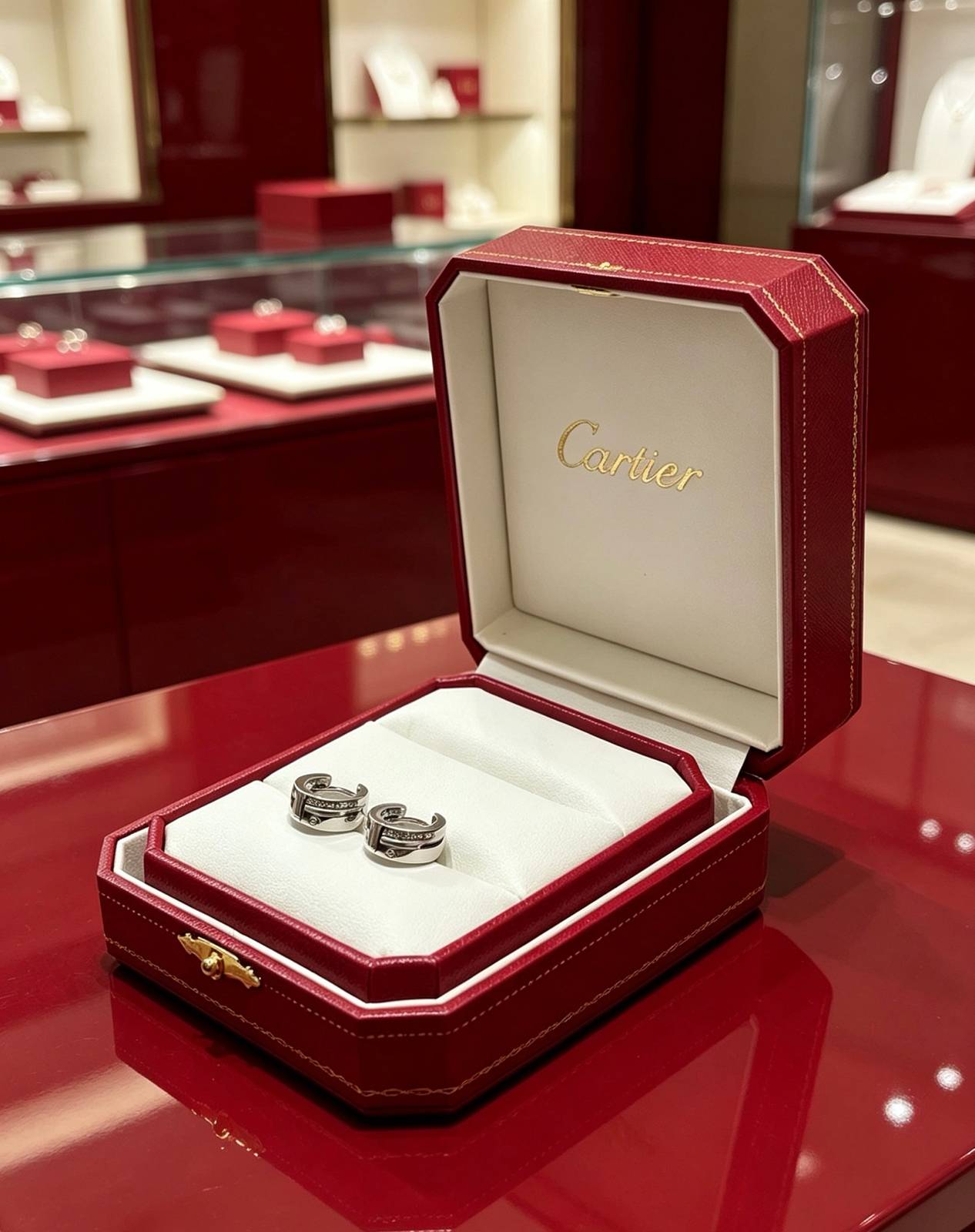 Cartier カルティエ レディース ピアス ジュスト アン クル 750WG ブランドジュエリー 普段使い ギフト - 画像 9