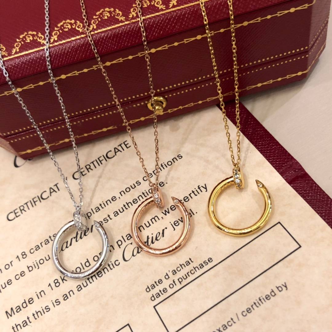 Cartier カルティエ レディース ネックレス ジュスト アン クル 18K Gold ブランドジュエリー 普段使い - 画像 3