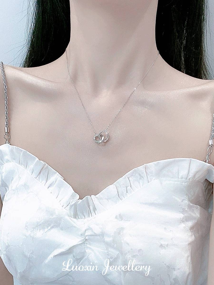 Cartier カルティエ レディース ネックレス ラブリング ダイヤモンド 750 ホワイトゴールド ブランドジュエリー 普段使い ギフト - 画像 10