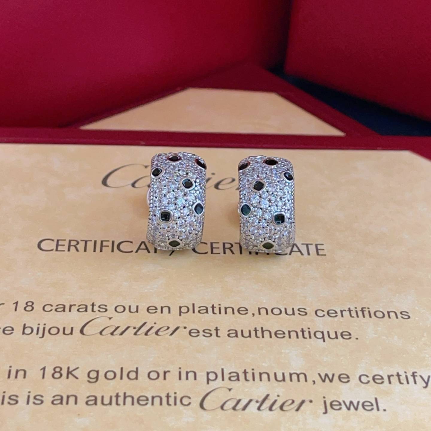 Cartier カルティエ レディース ピアス パンテール 18金 ダイヤモンド ブランドジュエリー 普段使い ギフト