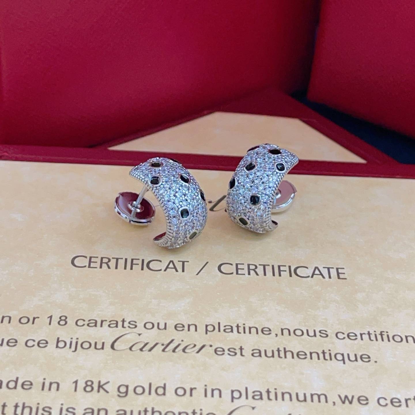 Cartier カルティエ レディース ピアス パンテール 18金 ダイヤモンド ブランドジュエリー 普段使い ギフト - 画像 3