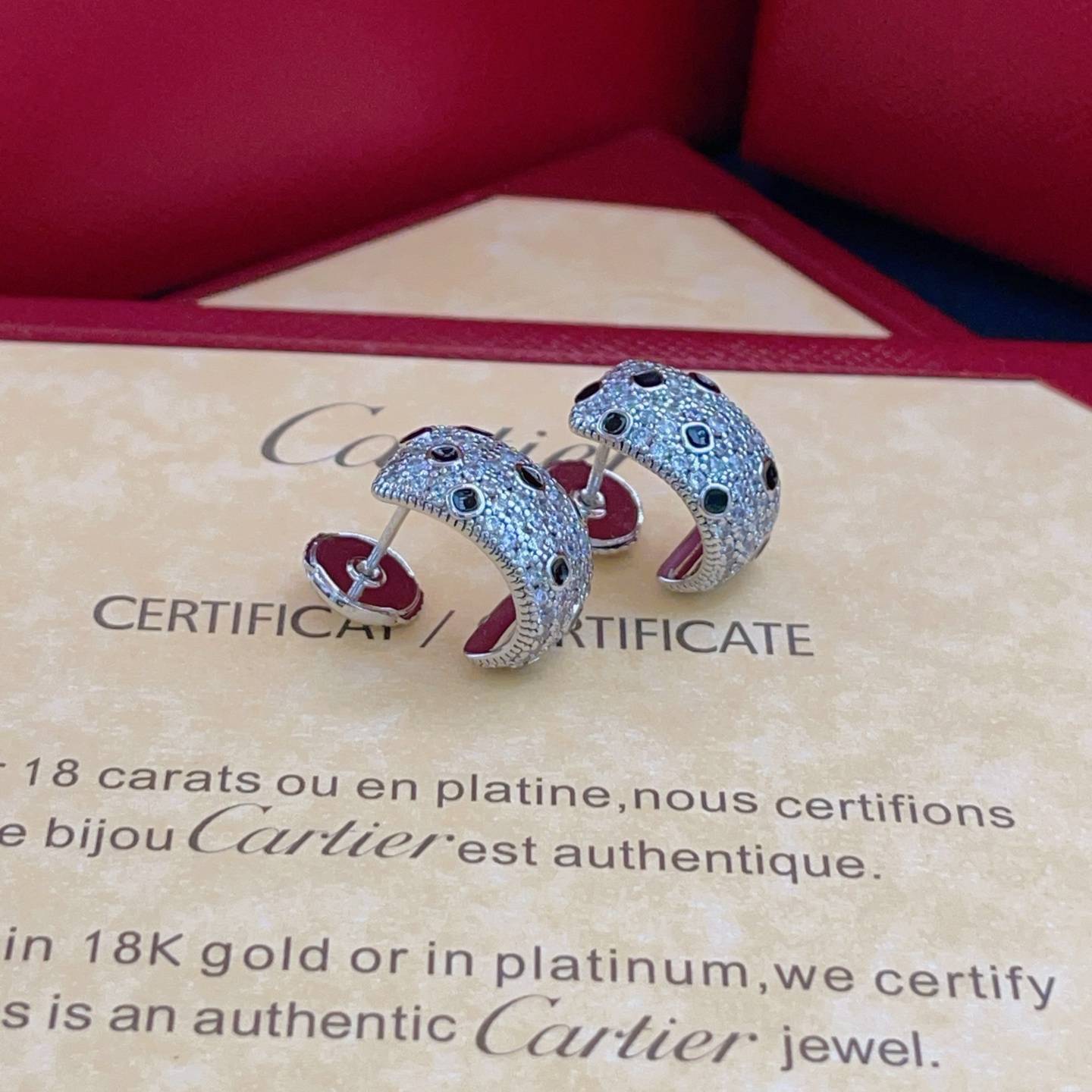 Cartier カルティエ レディース ピアス パンテール 18金 ダイヤモンド ブランドジュエリー 普段使い ギフト - 画像 4