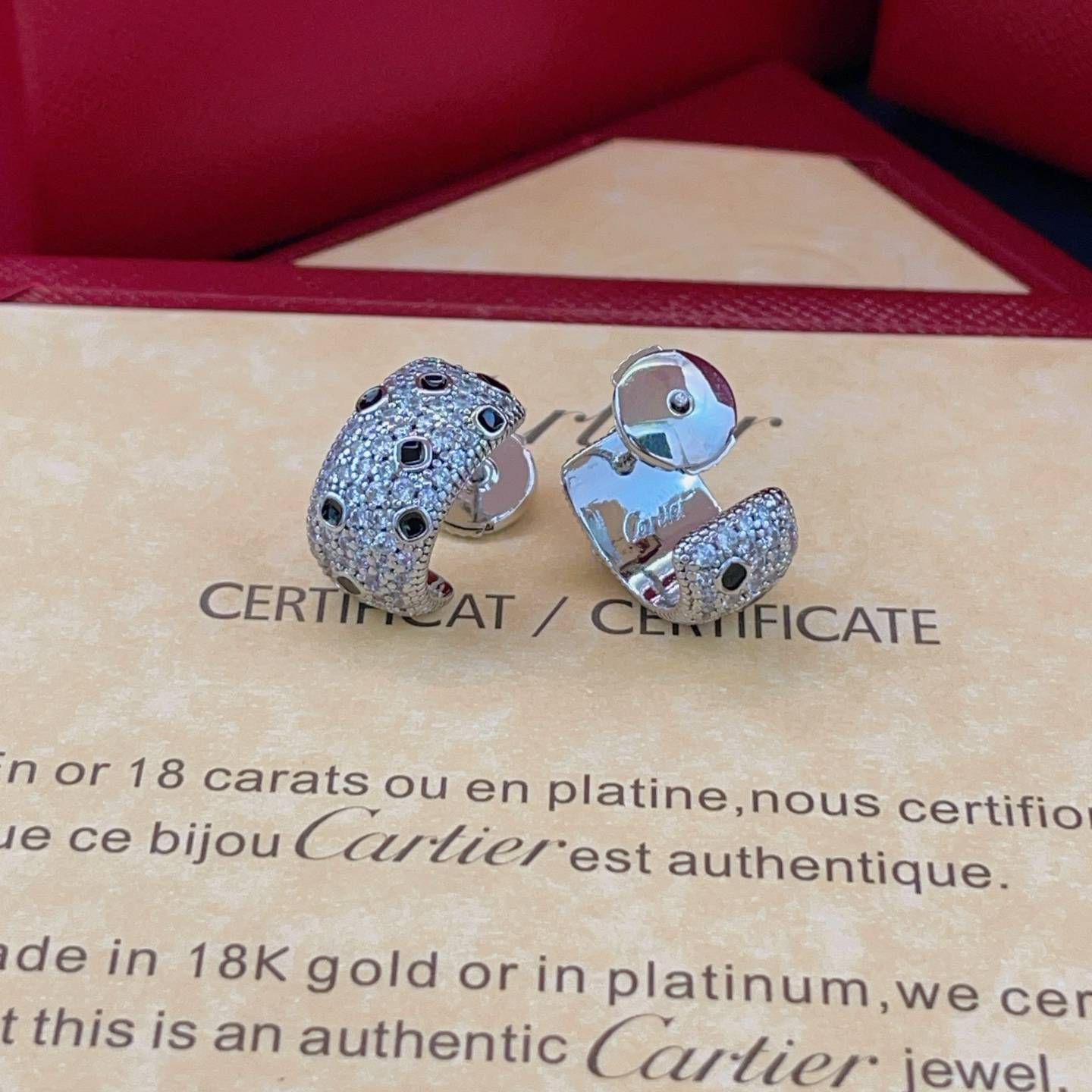 Cartier カルティエ レディース ピアス パンテール 18金 ダイヤモンド ブランドジュエリー 普段使い ギフト - 画像 6