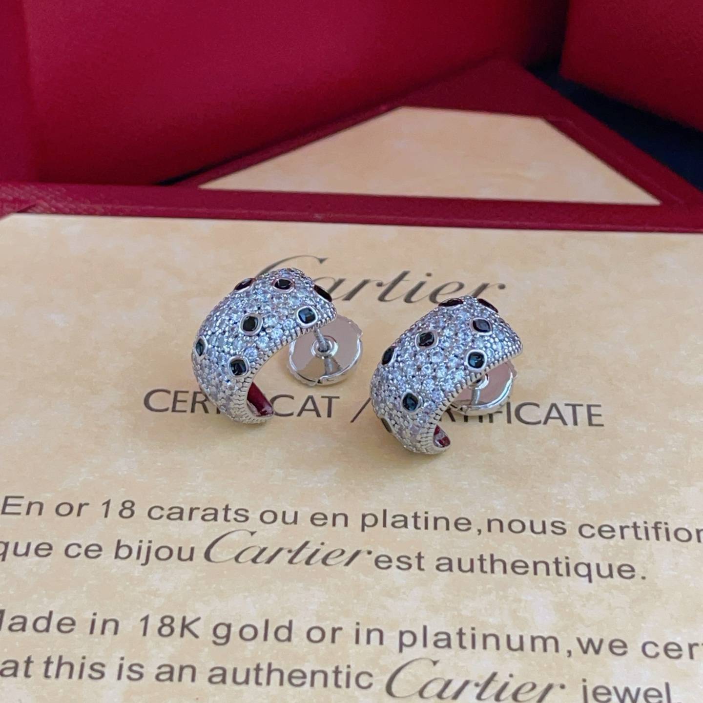 Cartier カルティエ レディース ピアス パンテール 18金 ダイヤモンド ブランドジュエリー 普段使い ギフト - 画像 8