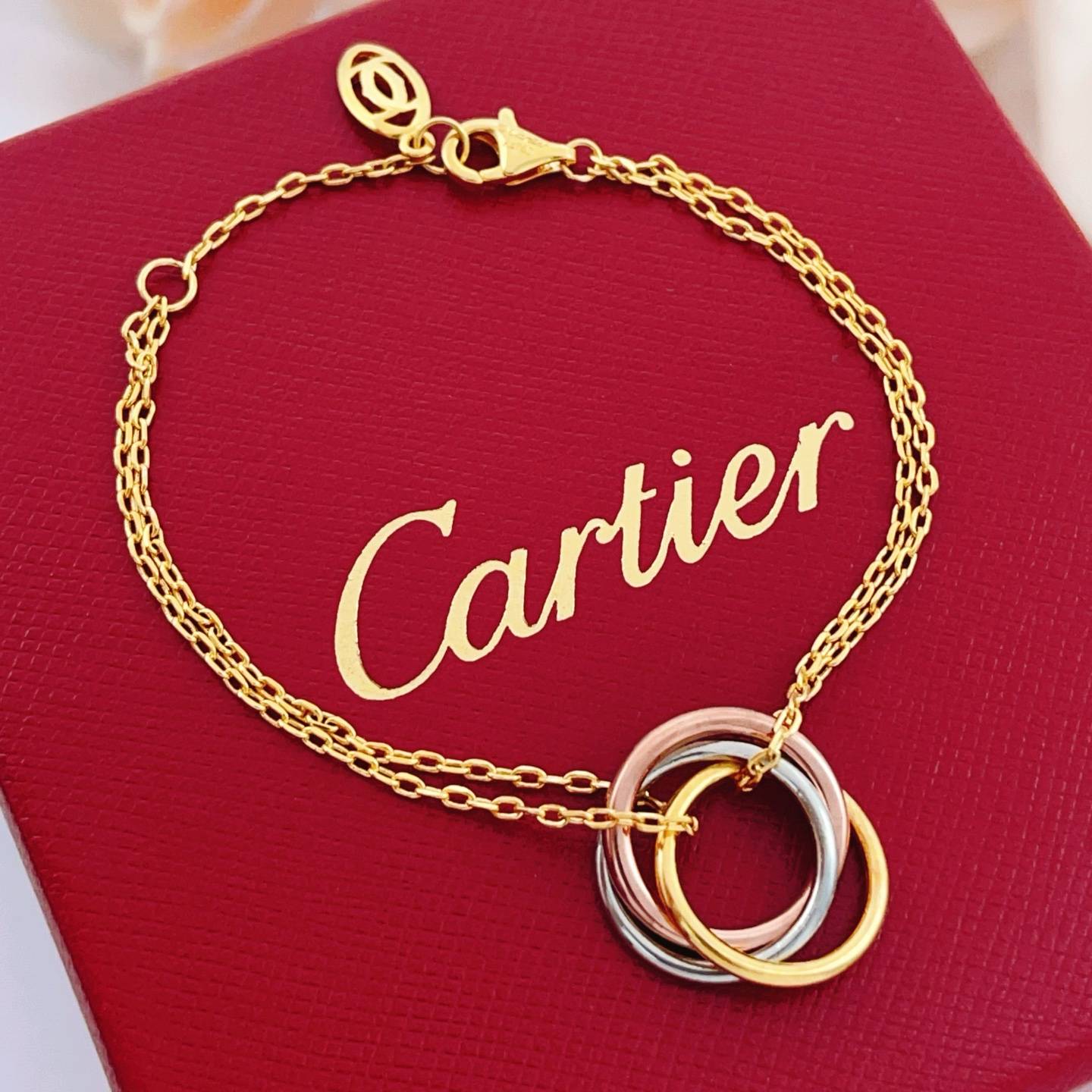 Cartier カルティエ レディース ブレスレット トリニティ 750 ダイヤモンド ブランドジュエリー 普段使い ギフト - 画像 9