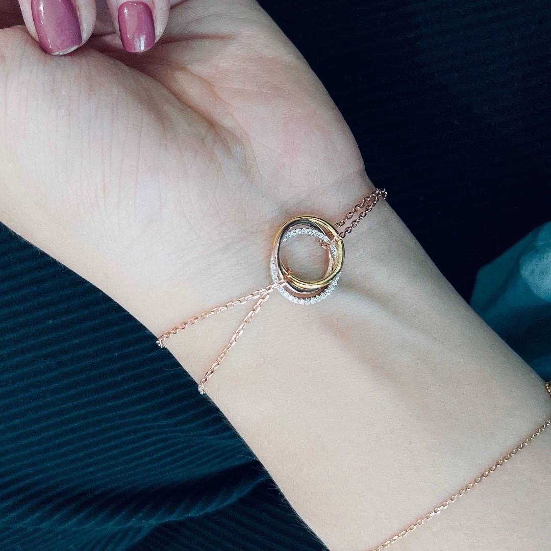 Cartier カルティエ レディース ブレスレット トリニティ 750 ダイヤモンド ブランドジュエリー 普段使い ギフト - 画像 10