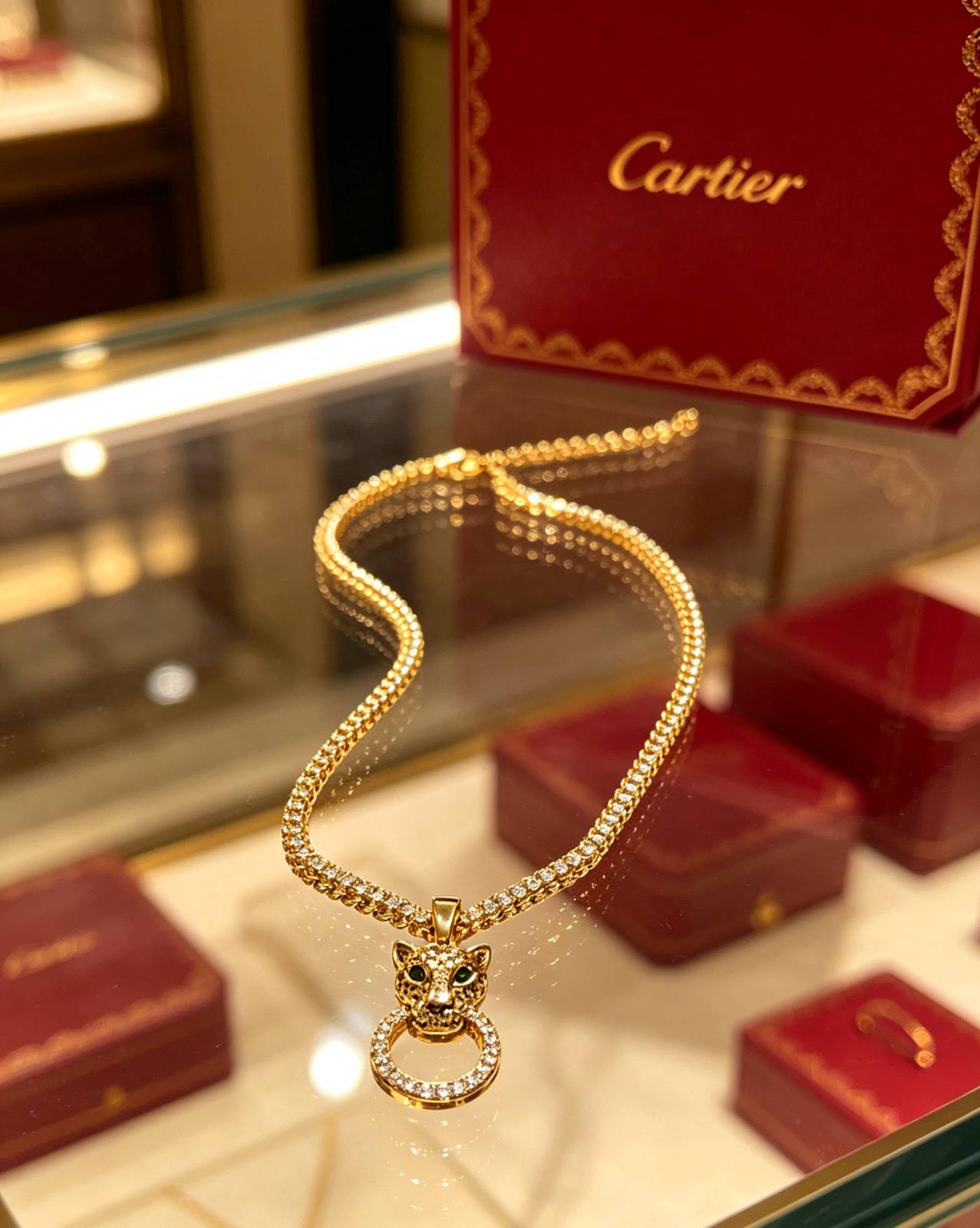 Cartier カルティエ レディース ネックレス パンテール 750 YG ブランドジュエリー 記念日 プレゼント - 画像 6