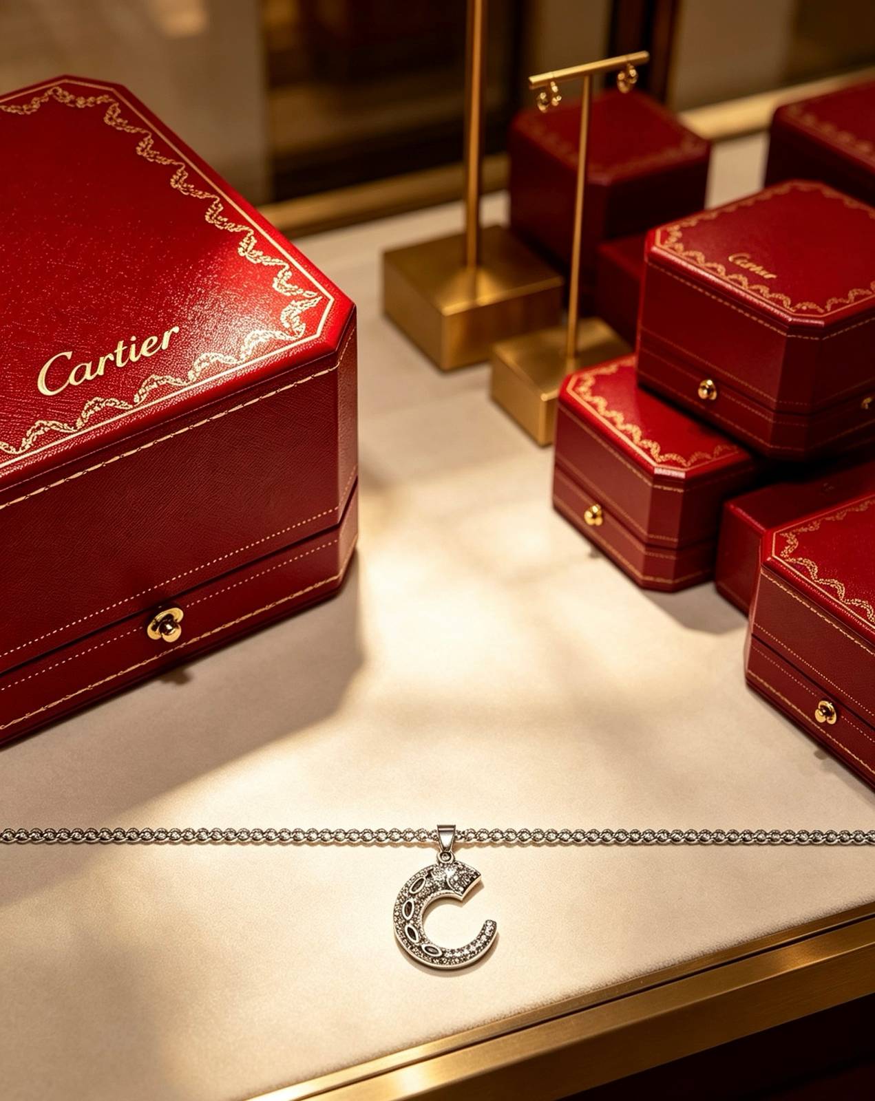 Cartier カルティエ レディース ネックレス パンテール ホワイトゴールド ブランドジュエリー 普段使い ギフト - 画像 2