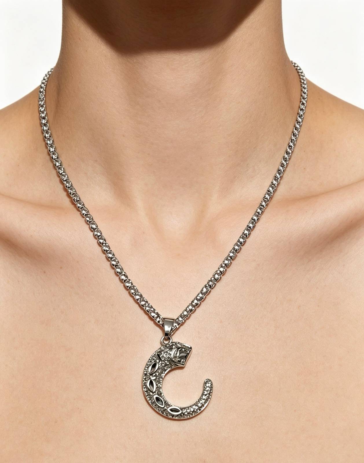 Cartier カルティエ レディース ネックレス パンテール ホワイトゴールド ブランドジュエリー 普段使い ギフト - 画像 4