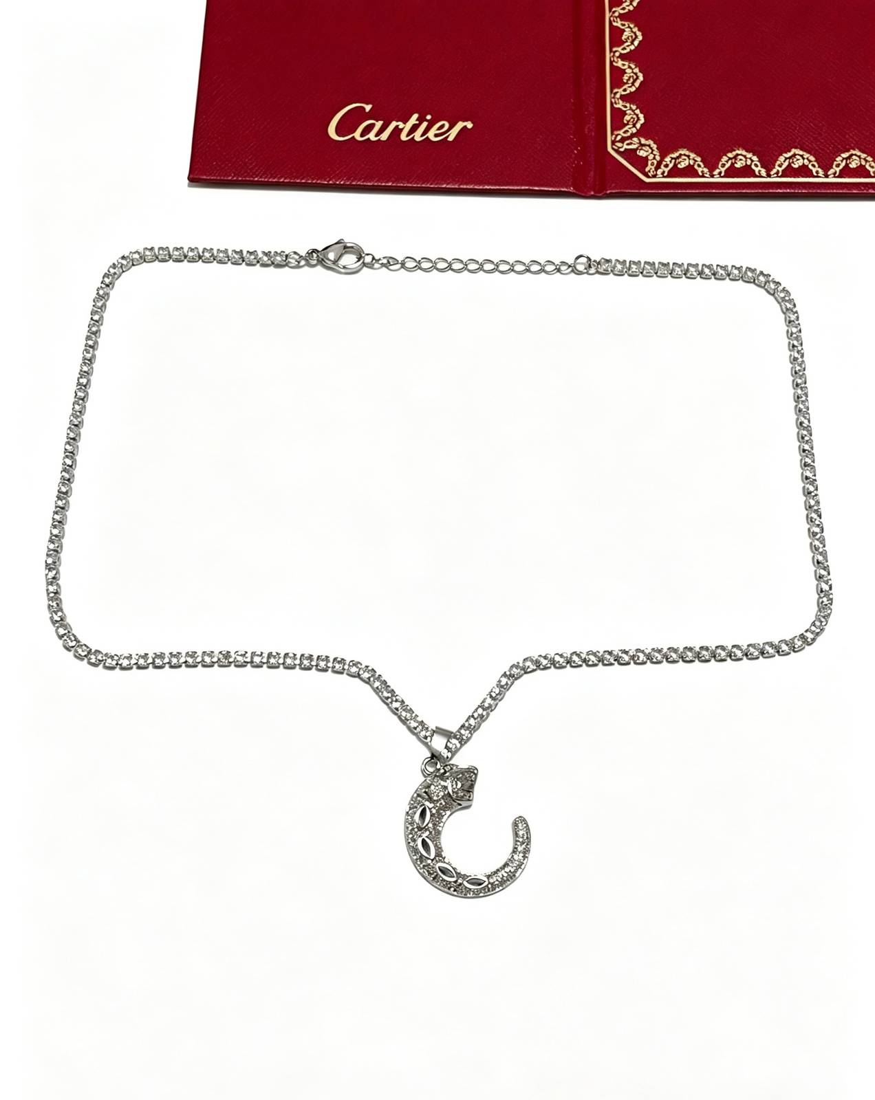 Cartier カルティエ レディース ネックレス パンテール ホワイトゴールド ブランドジュエリー 普段使い ギフト - 画像 8