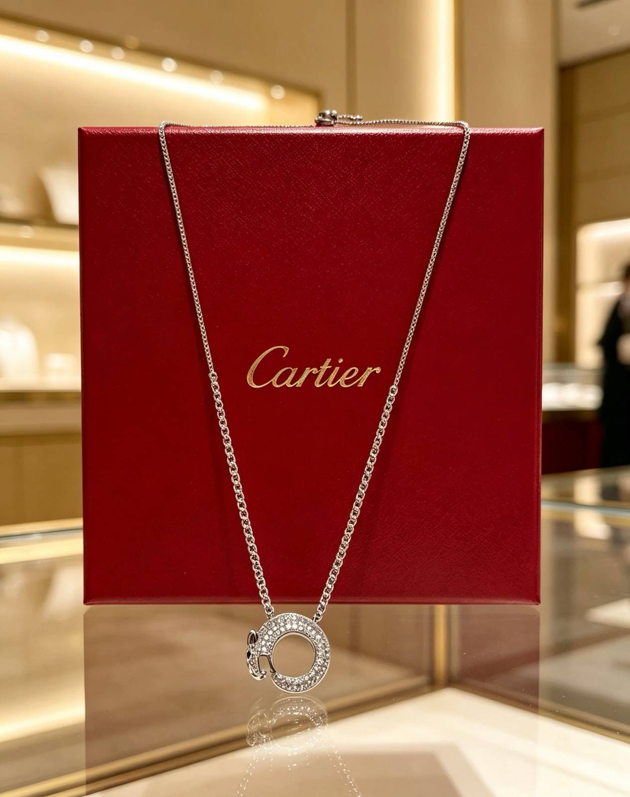 Cartier カルティエ レディース ネックレス ジュスト アン クル 18金 ダイヤモンド ブランドジュエリー 普段使い - 画像 3