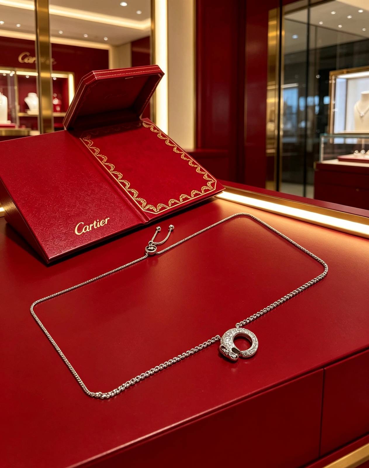 Cartier カルティエ レディース ネックレス ジュスト アン クル 18金 ダイヤモンド ブランドジュエリー 普段使い - 画像 6