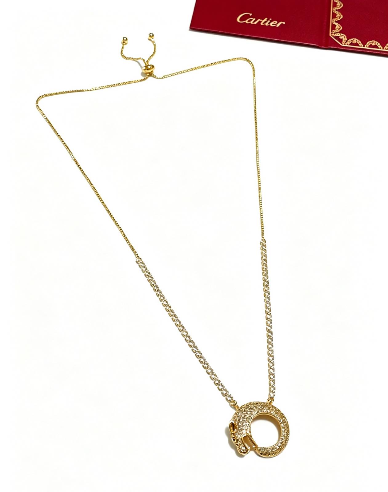 Cartier カルティエ レディース ネックレス パンテール 750 YG ブランドジュエリー 普段使い ギフト