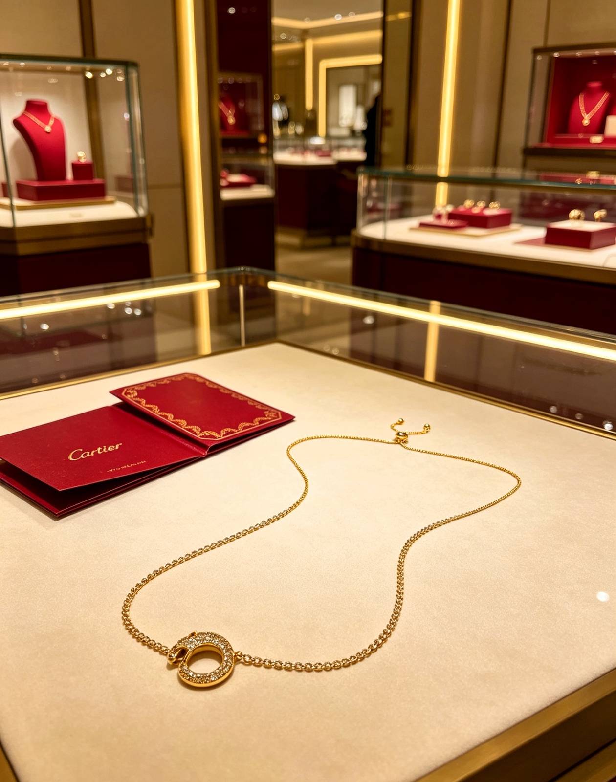 Cartier カルティエ レディース ネックレス パンテール 750 YG ブランドジュエリー 普段使い ギフト - 画像 3