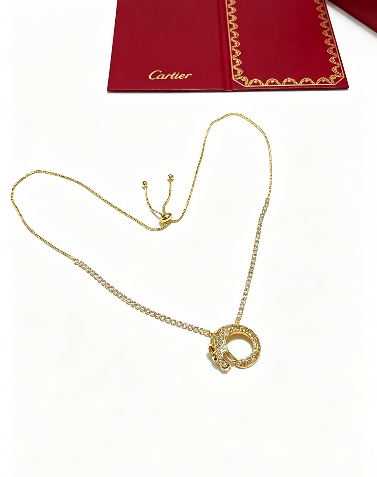 Cartier カルティエ レディース ネックレス パンテール 750 YG ブランドジュエリー 普段使い ギフト - 画像 8
