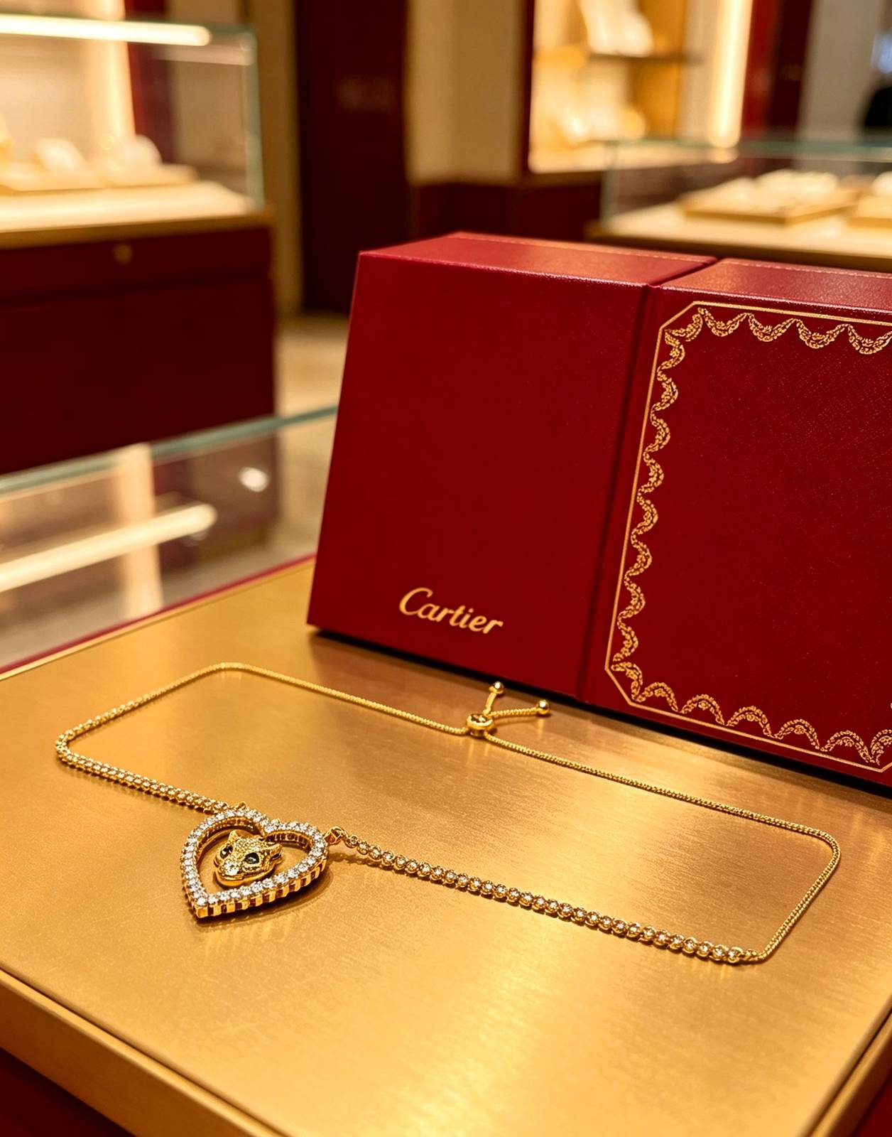 Cartier カルティエ レディース ネックレス パンテール ダイヤモンド ホワイトゴールド ブランドジュエリー プレゼント - 画像 3