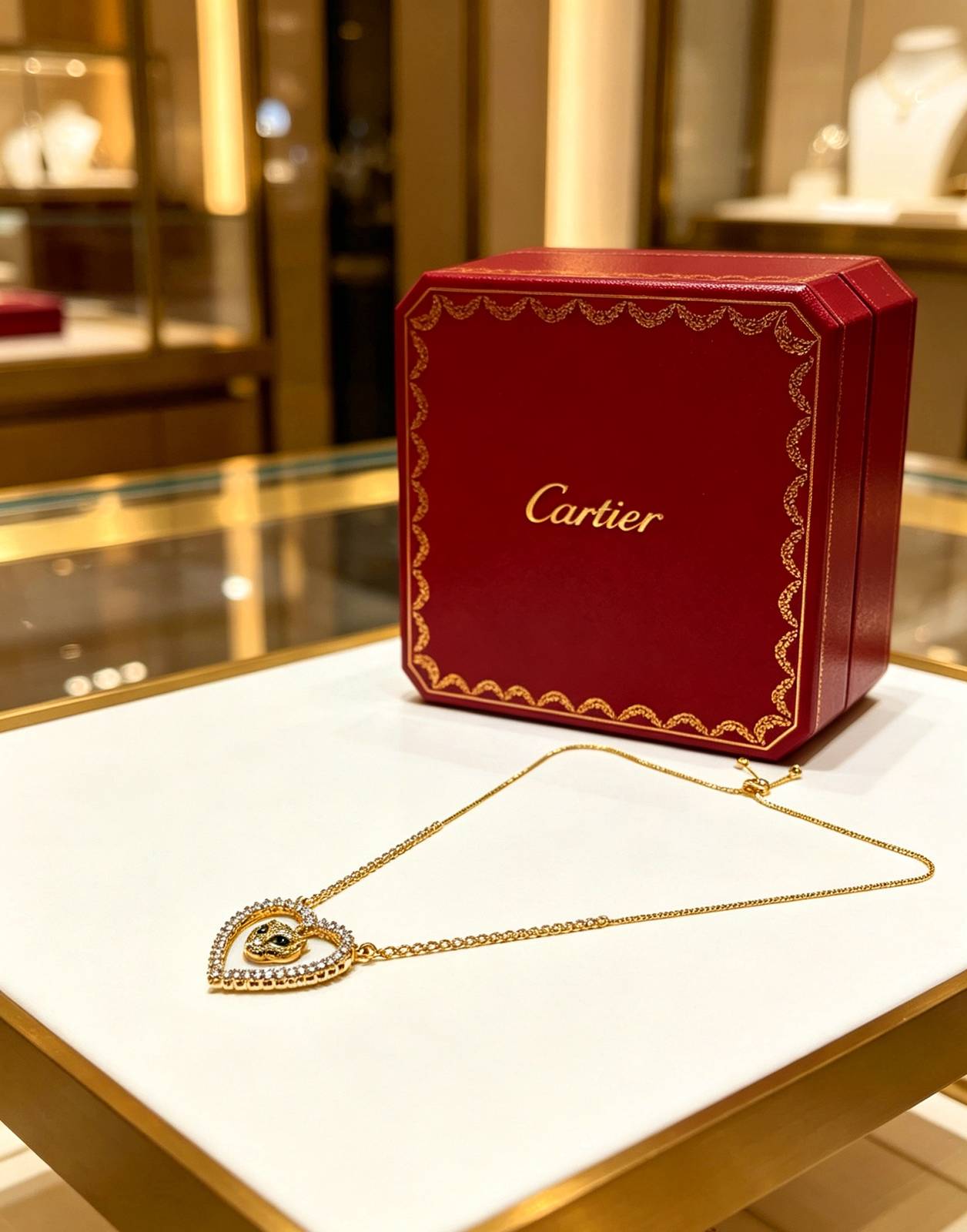 Cartier カルティエ レディース ネックレス パンテール ダイヤモンド ホワイトゴールド ブランドジュエリー プレゼント - 画像 4