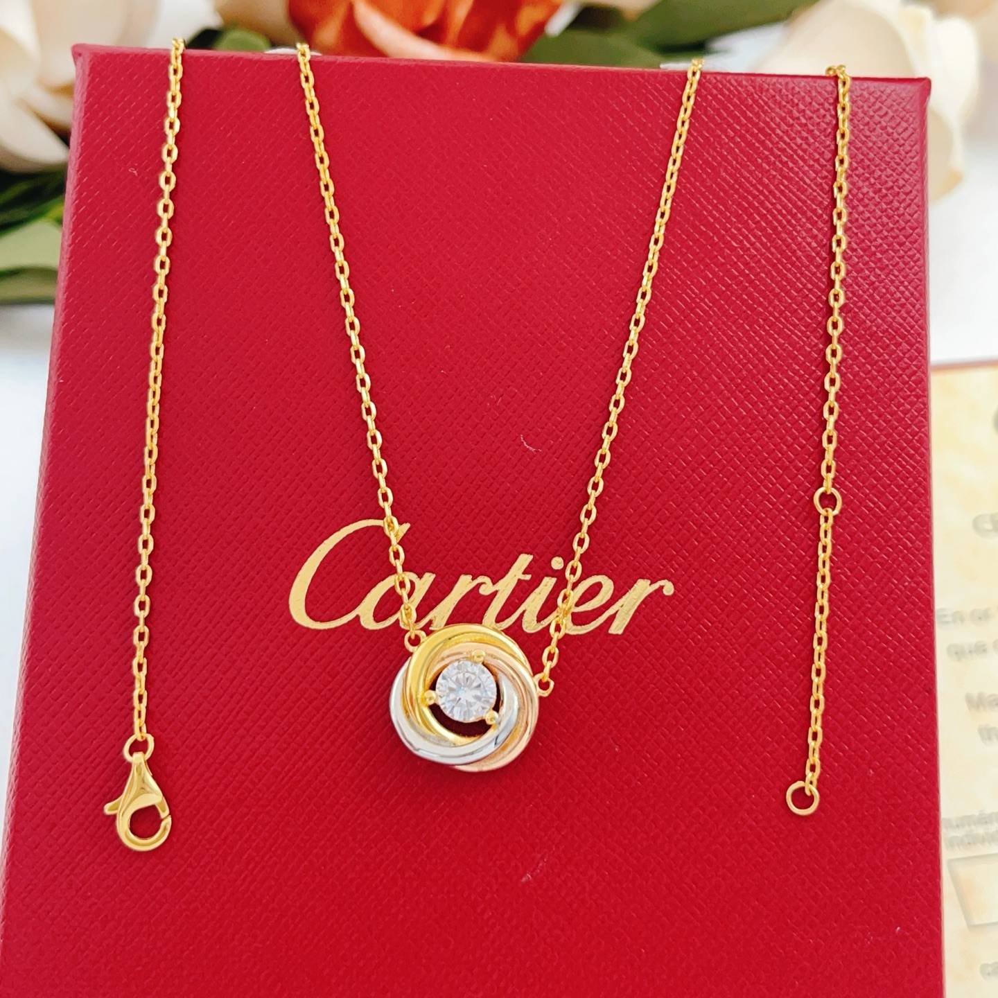 Cartier カルティエ レディース ネックレス ジュスト アン クル 750 18金 ダイヤモンド ブランドジュエリー 普段使い ギフト - 画像 5