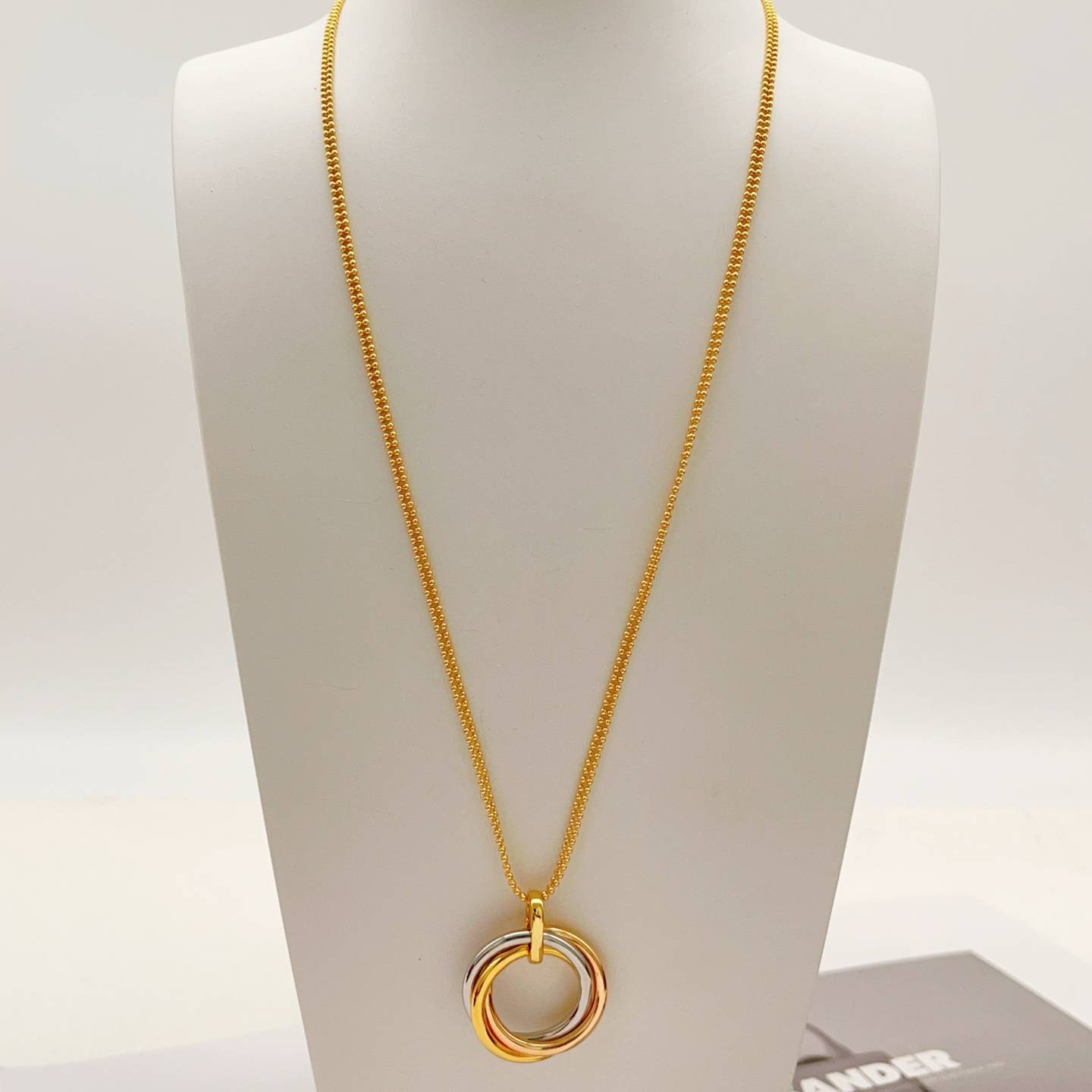 Cartier カルティエ レディース ネックレス トリニティ 750YG 1Pダイヤ ブランドジュエリー ギフト - 画像 6